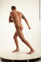 Nude Man White Standing poses - ALL Athletic Short Blond Standing poses - simple Realistic